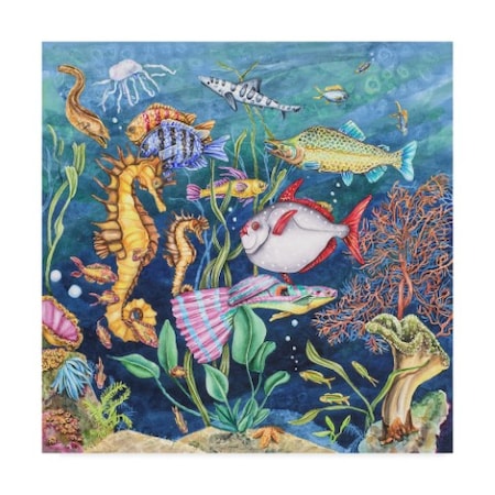 Charlsie Kelly 'Undersea Adventure' Canvas Art,18x18